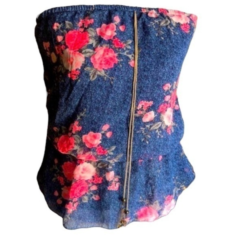 Vivace Vibrant blue and hot pink  woman’s small tube‎ top